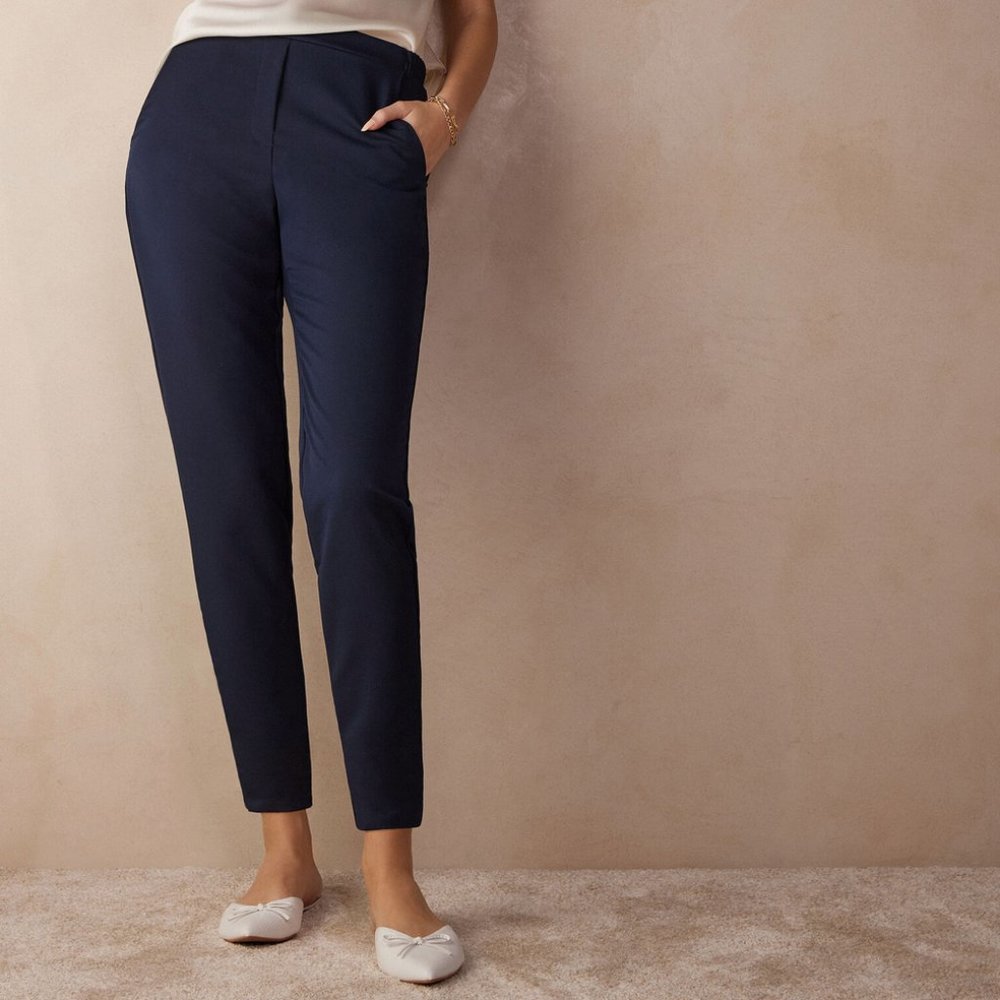 Intimissimi Ankle Navy Blue Trousers with Pockets - Size S